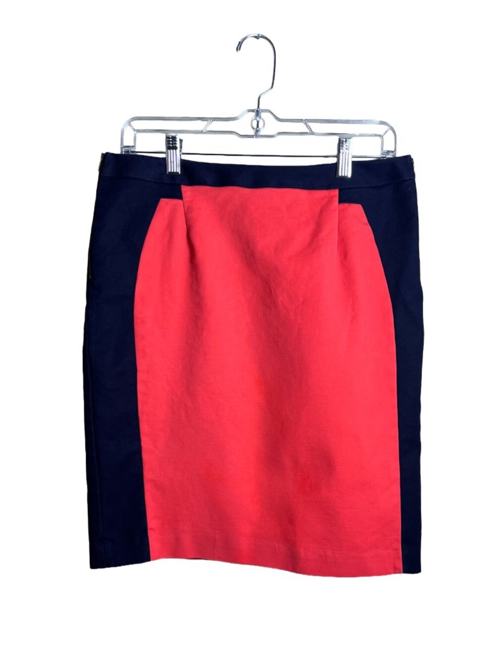 Worthington Pencil Skirt Navy Coral Minimalist Professional